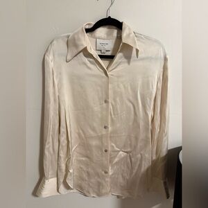 Vince Ivory Patterned Blouse